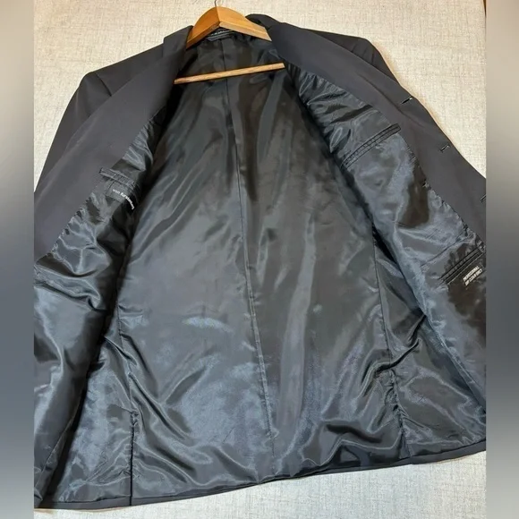 von furstenberg black men’s dinner jacket suit blazer coat w/metal buttons. 46R - Picture 11 of 15